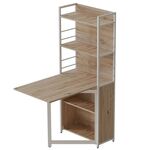 Розкладной стіл книжка з етажеркою (трансформер) Практик-2 сан маріно, ТОВЩИНА СТІЛЬНИЦІ ДСП: 16 мм, КОЛІР МЕТАЛУ: БІЛИЙ, КОЛІР ДСП: САН МАРІНО