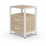 Тумба з шухлядами універсальна Vivien-22, КОЛІР МЕТАЛУ: БІЛИЙ, КОЛІР ДСП: СОНОМА