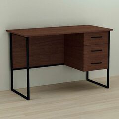 Стіл письмовий з 3 шухлядами Гаррі-3, ТОВЩИНА СТІЛЬНИЦІ ДСП: 16 мм, ШИРИНА СТІЛЬНИЦІ: 120 см, ГЛИБИНА СТІЛЬНИЦІ: 60 см, КОЛІР МЕТАЛУ: ЧОРНИЙ, КОЛІР ДСП: ВЕНГЕ МАГИЯ