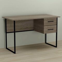 Стіл письмовий з 2 шухлядами Дакота-2, ТОВЩИНА СТІЛЬНИЦІ ДСП: 16 мм, ШИРИНА СТІЛЬНИЦІ: 120 см, ГЛИБИНА СТІЛЬНИЦІ: 60 см, КОЛІР МЕТАЛУ: ЧОРНИЙ, КОЛІР ДСП: ТРЮФЕЛЬ