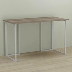 Стол письменный Ханна-1, ТОЛЩИНА СТОЛЕШНИЦЫ ДСП: 16 мм, ШИРИНА СТОЛЕШНИЦЫ: 100 см, ГЛУБИНА СТОЛЕШНИЦЫ: 60 см, ЦВЕТ МЕТАЛЛА: БЕЛЫЙ, ЦВЕТ ДСП: ТРЮФЕЛЬ