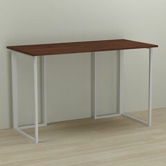 Стіл письмовий Ханна-1, ТОВЩИНА СТІЛЬНИЦІ ДСП: 16 мм, ШИРИНА СТІЛЬНИЦІ: 100 см, ГЛИБИНА СТІЛЬНИЦІ: 60 см, КОЛІР МЕТАЛУ: БІЛИЙ, КОЛІР ДСП: ВЕНГЕ МАГИЯ