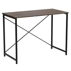 Стіл письмовий Лайн лайт-1, ТОВЩИНА СТІЛЬНИЦІ ДСП: 16 мм, ШИРИНА СТІЛЬНИЦІ: 100 см, ГЛИБИНА СТІЛЬНИЦІ: 60 см, КОЛІР МЕТАЛУ: ЧОРНИЙ, КОЛІР ДСП: ТРЮФЕЛЬ