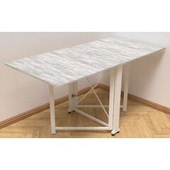 Стол раскладной (трансформер) Орион-2, ТОЛЩИНА СТОЛЕШНИЦЫ ДСП: 16 мм, ЦВЕТ МЕТАЛЛА: БЕЛЫЙ, ЦВЕТ ДСП: БЕТОН