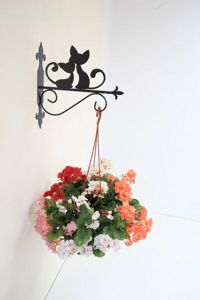 Декоративный кронштейн для подвесных цветов "Котята", зображення 2