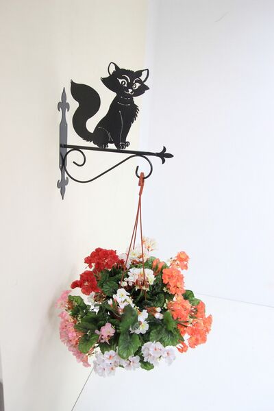 Декоративный кронштейн для подвесных цветов "Котенок", зображення 2