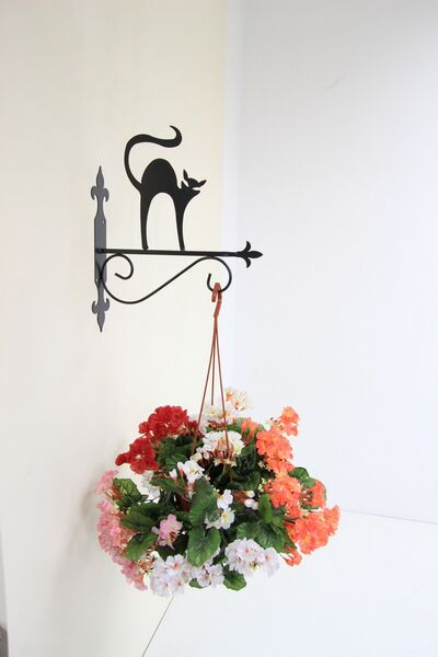 Декоративный кронштейн для подвесных цветов "Кот", зображення 2