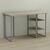 Стіл офісний Кевін-2, ТОВЩИНА СТІЛЬНИЦІ ДСП: 32 мм, ШИРИНА СТІЛЬНИЦІ: 100 см, ГЛИБИНА СТІЛЬНИЦІ: 70 см, КОЛІР МЕТАЛУ: СІРИЙ, КОЛІР ДСП: СОНОМА