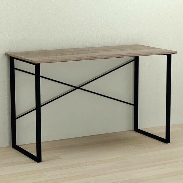 Письмовий стіл Дейв-1 трюфель, ТОВЩИНА СТІЛЬНИЦІ ДСП: 16 мм, ШИРИНА СТІЛЬНИЦІ: 140 см, ГЛИБИНА СТІЛЬНИЦІ: 70 см, КОЛІР МЕТАЛУ: ЧОРНИЙ, КОЛІР ДСП: ТРЮФЕЛЬ, зображення 2