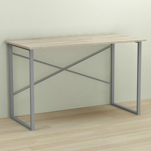 Письмовий стіл Дейв-1 сонома, ТОВЩИНА СТІЛЬНИЦІ ДСП: 16 мм, ШИРИНА СТІЛЬНИЦІ: 140 см, ГЛИБИНА СТІЛЬНИЦІ: 70 см, КОЛІР МЕТАЛУ: СІРИЙ, КОЛІР ДСП: СОНОМА, зображення 2