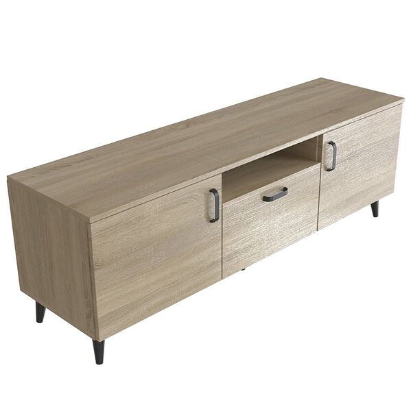 ТВ тумба Гросс-3 сонома, КОЛІР МЕТАЛУ: ЧОРНИЙ, КОЛІР ДСП: СОНОМА