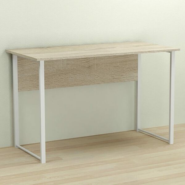 Письмовий стіл Курт-1 сонома, ТОВЩИНА СТІЛЬНИЦІ ДСП: 16 мм, ШИРИНА СТІЛЬНИЦІ: 100 см, ГЛИБИНА СТІЛЬНИЦІ: 70 см, КОЛІР МЕТАЛУ: БІЛИЙ, КОЛІР ДСП: СОНОМА, зображення 2