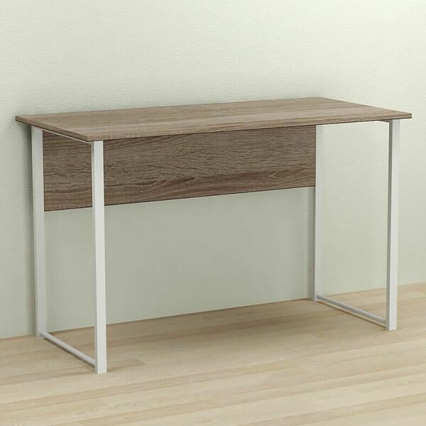 Письменный стол Курт-1 трюфель, ТОЛЩИНА СТОЛЕШНИЦЫ ДСП: 16 мм, ШИРИНА СТОЛЕШНИЦЫ: 100 см, ГЛУБИНА СТОЛЕШНИЦЫ: 60 см, ЦВЕТ МЕТАЛЛА: БЕЛЫЙ, ЦВЕТ ДСП: ТРЮФЕЛЬ, изображение 2