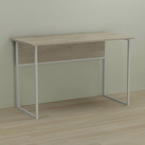 Письмовий стіл Коді-1 сонома, ТОВЩИНА СТІЛЬНИЦІ ДСП: 16 мм, ШИРИНА СТІЛЬНИЦІ: 100 см, ГЛИБИНА СТІЛЬНИЦІ: 60 см, КОЛІР МЕТАЛУ: БІЛИЙ, КОЛІР ДСП: СОНОМА, зображення 2