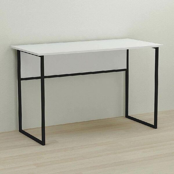Письмовий стіл Коді-1 білий, ТОВЩИНА СТІЛЬНИЦІ ДСП: 16 мм, ШИРИНА СТІЛЬНИЦІ: 140 см, ГЛИБИНА СТІЛЬНИЦІ: 60 см, КОЛІР МЕТАЛУ: ЧОРНИЙ, КОЛІР ДСП: БІЛИЙ, зображення 2