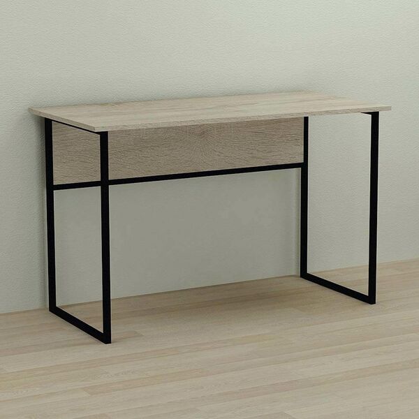 Письмовий стіл Коді-1 сонома, ТОВЩИНА СТІЛЬНИЦІ ДСП: 16 мм, ШИРИНА СТІЛЬНИЦІ: 100 см, ГЛИБИНА СТІЛЬНИЦІ: 60 см, КОЛІР МЕТАЛУ: ЧОРНИЙ, КОЛІР ДСП: СОНОМА, зображення 2