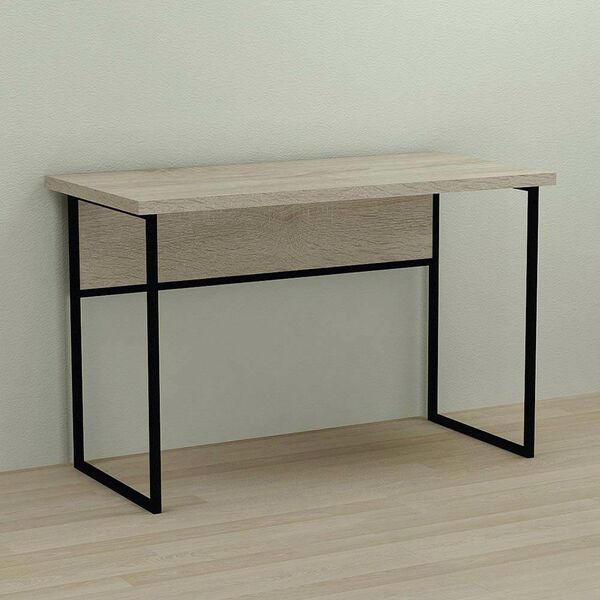 Письменный стол Коди-1 сонома, ТОЛЩИНА СТОЛЕШНИЦЫ ДСП: 32 мм, ШИРИНА СТОЛЕШНИЦЫ: 140 см, ГЛУБИНА СТОЛЕШНИЦЫ: 60 см, ЦВЕТ МЕТАЛЛА: ЧЕРНЫЙ, ЦВЕТ ДСП: СОНОМА, изображение 2