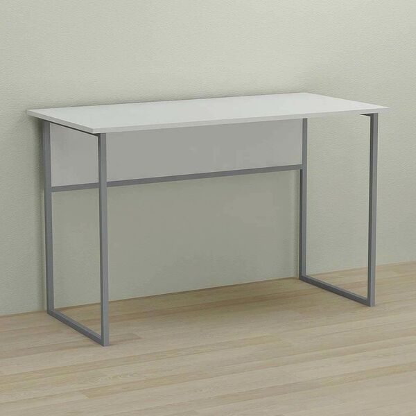 Письмовий стіл Коді-1 білий, ТОВЩИНА СТІЛЬНИЦІ ДСП: 16 мм, ШИРИНА СТІЛЬНИЦІ: 140 см, ГЛИБИНА СТІЛЬНИЦІ: 70 см, КОЛІР МЕТАЛУ: СІРИЙ, КОЛІР ДСП: БІЛИЙ, зображення 2