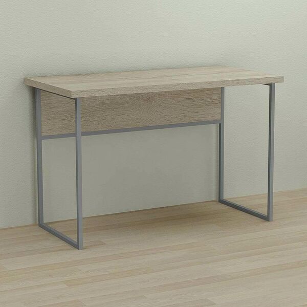 Письменный стол Коди-1 сонома, ТОЛЩИНА СТОЛЕШНИЦЫ ДСП: 32 мм, ШИРИНА СТОЛЕШНИЦЫ: 140 см, ГЛУБИНА СТОЛЕШНИЦЫ: 70 см, ЦВЕТ МЕТАЛЛА: СЕРЫЙ, ЦВЕТ ДСП: СОНОМА, изображение 2