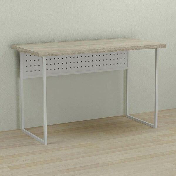 Письмовий стіл Майк-1 сонома, ТОВЩИНА СТІЛЬНИЦІ ДСП: 32 мм, ШИРИНА СТІЛЬНИЦІ: 140 см, ГЛИБИНА СТІЛЬНИЦІ: 60 см, КОЛІР МЕТАЛУ: БІЛИЙ, КОЛІР ДСП: СОНОМА, зображення 2