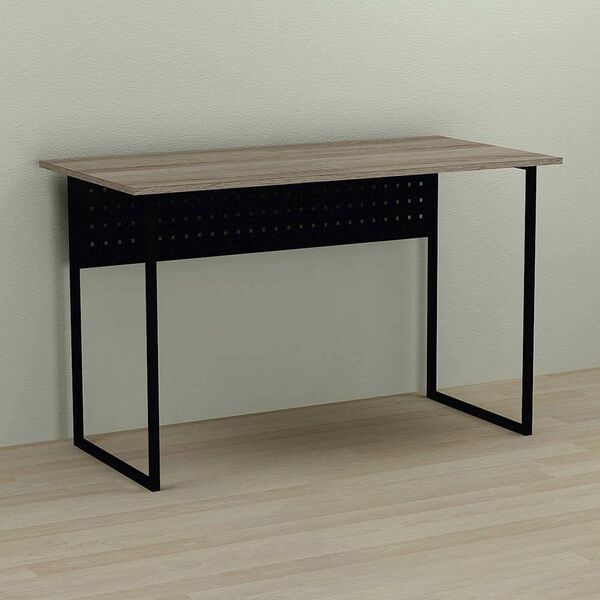 Письменный стол Майк-1 трюфель, ТОЛЩИНА СТОЛЕШНИЦЫ ДСП: 16 мм, ШИРИНА СТОЛЕШНИЦЫ: 100 см, ГЛУБИНА СТОЛЕШНИЦЫ: 60 см, ЦВЕТ МЕТАЛЛА: ЧЕРНЫЙ, ЦВЕТ ДСП: ТРЮФЕЛЬ, изображение 2