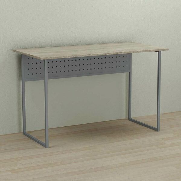 Письменный стол Майк-1 сонома, ТОЛЩИНА СТОЛЕШНИЦЫ ДСП: 16 мм, ШИРИНА СТОЛЕШНИЦЫ: 140 см, ГЛУБИНА СТОЛЕШНИЦЫ: 60 см, ЦВЕТ МЕТАЛЛА: СЕРЫЙ, ЦВЕТ ДСП: СОНОМА, изображение 2