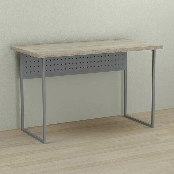 Письменный стол Майк-1 сонома, ТОЛЩИНА СТОЛЕШНИЦЫ ДСП: 32 мм, ШИРИНА СТОЛЕШНИЦЫ: 100 см, ГЛУБИНА СТОЛЕШНИЦЫ: 60 см, ЦВЕТ МЕТАЛЛА: СЕРЫЙ, ЦВЕТ ДСП: СОНОМА, изображение 2