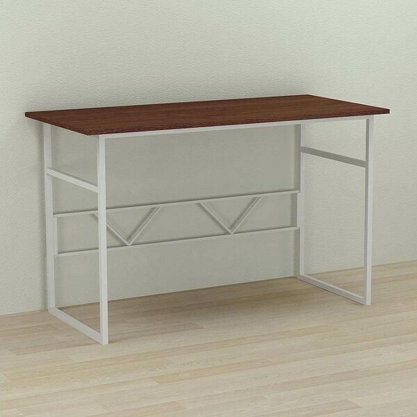 Стіл комп'ютерний Раян-1 венге, ТОВЩИНА СТІЛЬНИЦІ ДСП: 16 мм, ШИРИНА СТІЛЬНИЦІ: 100 см, ГЛИБИНА СТІЛЬНИЦІ: 70 см, КОЛІР МЕТАЛУ: БІЛИЙ, КОЛІР ДСП: ВЕНГЕ МАГИЯ