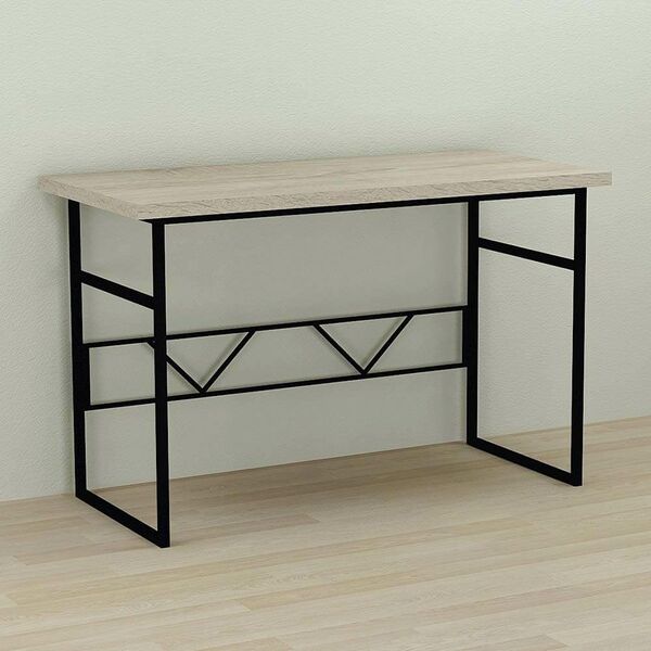 Стіл комп'ютерний Раян-1 сонома, ТОВЩИНА СТІЛЬНИЦІ ДСП: 32 мм, ШИРИНА СТІЛЬНИЦІ: 100 см, ГЛИБИНА СТІЛЬНИЦІ: 60 см, КОЛІР МЕТАЛУ: ЧОРНИЙ, КОЛІР ДСП: СОНОМА