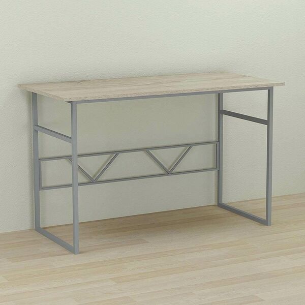 Стіл комп'ютерний Раян-1 сонома, ТОВЩИНА СТІЛЬНИЦІ ДСП: 16 мм, ШИРИНА СТІЛЬНИЦІ: 100 см, ГЛИБИНА СТІЛЬНИЦІ: 70 см, КОЛІР МЕТАЛУ: СІРИЙ, КОЛІР ДСП: СОНОМА