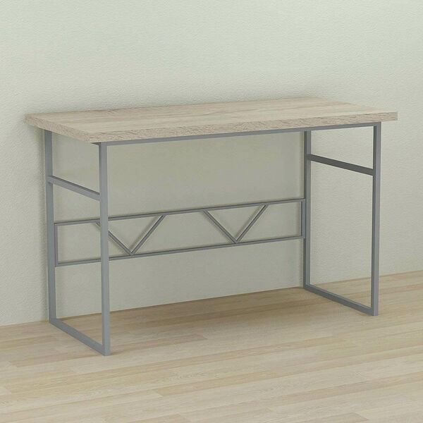 Стіл комп'ютерний Раян-1 сонома, ТОВЩИНА СТІЛЬНИЦІ ДСП: 32 мм, ШИРИНА СТІЛЬНИЦІ: 100 см, ГЛИБИНА СТІЛЬНИЦІ: 60 см, КОЛІР МЕТАЛУ: СІРИЙ, КОЛІР ДСП: СОНОМА