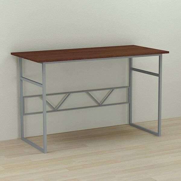 Стіл комп'ютерний Раян-1 венге, ТОВЩИНА СТІЛЬНИЦІ ДСП: 16 мм, ШИРИНА СТІЛЬНИЦІ: 140 см, ГЛИБИНА СТІЛЬНИЦІ: 60 см, КОЛІР МЕТАЛУ: СІРИЙ, КОЛІР ДСП: ВЕНГЕ МАГИЯ