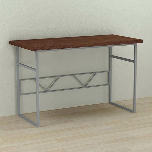 Стіл комп'ютерний Раян-1 венге, ТОВЩИНА СТІЛЬНИЦІ ДСП: 32 мм, ШИРИНА СТІЛЬНИЦІ: 100 см, ГЛИБИНА СТІЛЬНИЦІ: 60 см, КОЛІР МЕТАЛУ: СІРИЙ, КОЛІР ДСП: ВЕНГЕ МАГИЯ