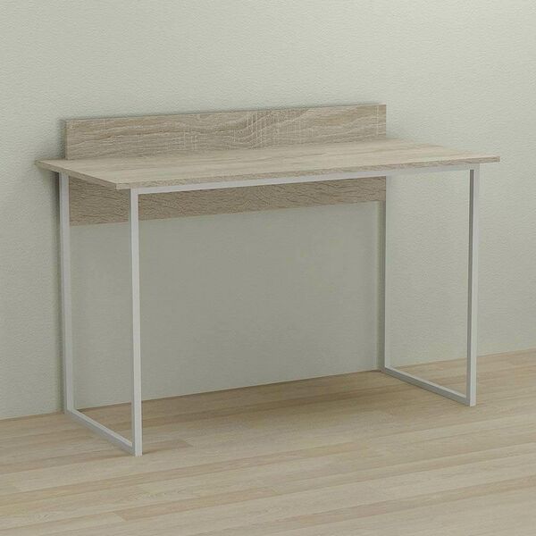 Стіл для школяра Скай-1 сонома, ТОВЩИНА СТІЛЬНИЦІ ДСП: 16 мм, ШИРИНА СТІЛЬНИЦІ: 100 см, ГЛИБИНА СТІЛЬНИЦІ: 60 см, КОЛІР МЕТАЛУ: БІЛИЙ, КОЛІР ДСП: СОНОМА