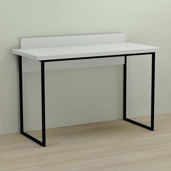 Стіл для школяра Скай-1 білий, ТОВЩИНА СТІЛЬНИЦІ ДСП: 32 мм, ШИРИНА СТІЛЬНИЦІ: 100 см, ГЛИБИНА СТІЛЬНИЦІ: 60 см, КОЛІР МЕТАЛУ: ЧОРНИЙ, КОЛІР ДСП: БІЛИЙ