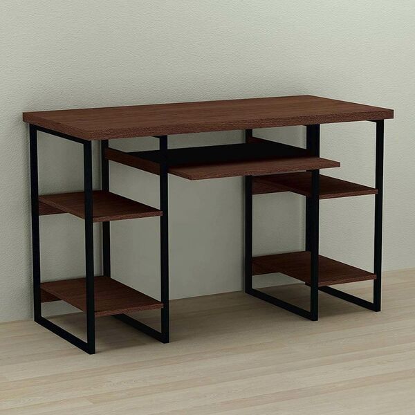 Стіл комп'ютерний Тім-5 венге, ТОВЩИНА СТІЛЬНИЦІ ДСП: 32 мм, ШИРИНА СТІЛЬНИЦІ: 120 см, ГЛИБИНА СТІЛЬНИЦІ: 60 см, КОЛІР МЕТАЛУ: ЧОРНИЙ, КОЛІР ДСП: ВЕНГЕ МАГИЯ