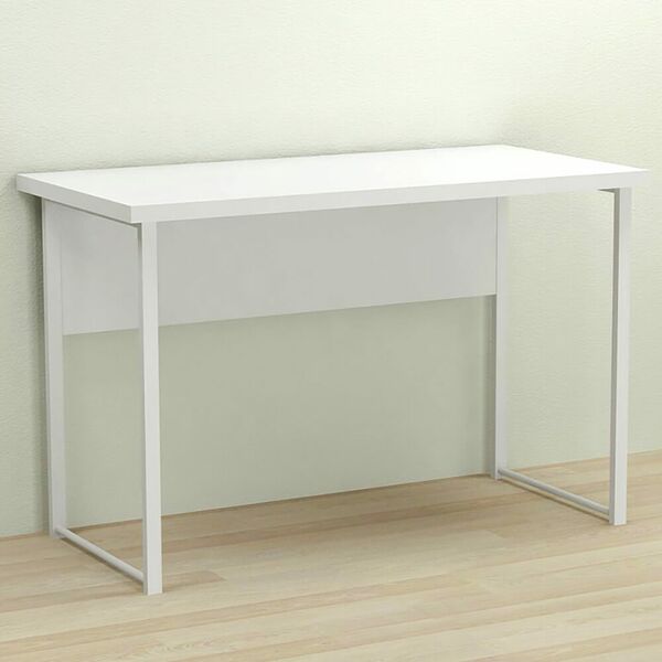 Письмовий стіл Курт-1 білий, ТОВЩИНА СТІЛЬНИЦІ ДСП: 32 мм, ШИРИНА СТІЛЬНИЦІ: 100 см, ГЛИБИНА СТІЛЬНИЦІ: 60 см, КОЛІР МЕТАЛУ: БІЛИЙ, КОЛІР ДСП: БІЛИЙ, зображення 2