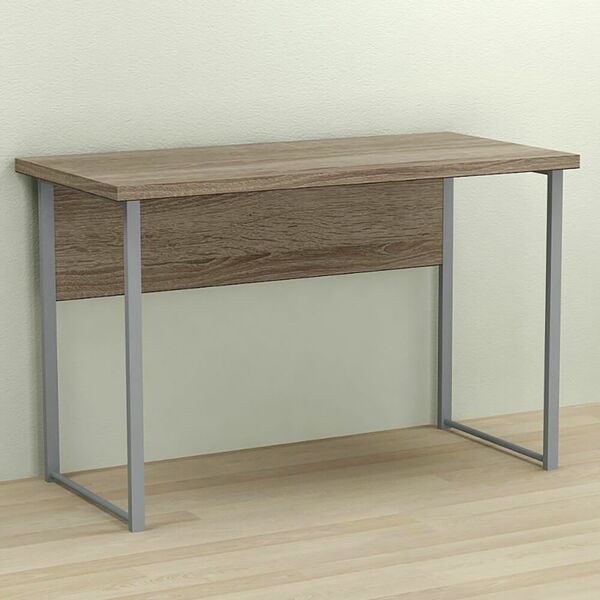 Письмовий стіл Курт-1 трюфель, ТОВЩИНА СТІЛЬНИЦІ ДСП: 32 мм, ШИРИНА СТІЛЬНИЦІ: 100 см, ГЛИБИНА СТІЛЬНИЦІ: 60 см, КОЛІР МЕТАЛУ: СІРИЙ, КОЛІР ДСП: ТРЮФЕЛЬ, зображення 2