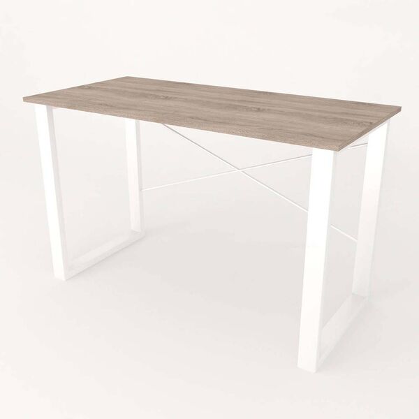 Стол письменный Дейв-2L трюфель, ТОВЩИНА СТІЛЬНИЦІ ДСП: 16 мм, ШИРИНА СТІЛЬНИЦІ: 100 см, ГЛИБИНА СТІЛЬНИЦІ: 60 см, КОЛІР МЕТАЛУ: БІЛИЙ, КОЛІР ДСП: ТРЮФЕЛЬ