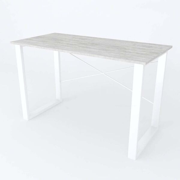 Стол письменный Дейв-2L урбан лайт, ТОЛЩИНА СТОЛЕШНИЦЫ ДСП: 16 мм, ШИРИНА СТОЛЕШНИЦЫ: 100 см, ГЛУБИНА СТОЛЕШНИЦЫ: 60 см, ЦВЕТ МЕТАЛЛА: БЕЛЫЙ, ЦВЕТ ДСП: БЕТОН