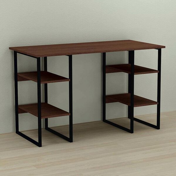 Стіл офісний Карен-4 венге, ТОВЩИНА СТІЛЬНИЦІ ДСП: 16 мм, ШИРИНА СТІЛЬНИЦІ: 120 см, ГЛИБИНА СТІЛЬНИЦІ: 70 см, КОЛІР МЕТАЛУ: ЧОРНИЙ, КОЛІР ДСП: ВЕНГЕ МАГИЯ