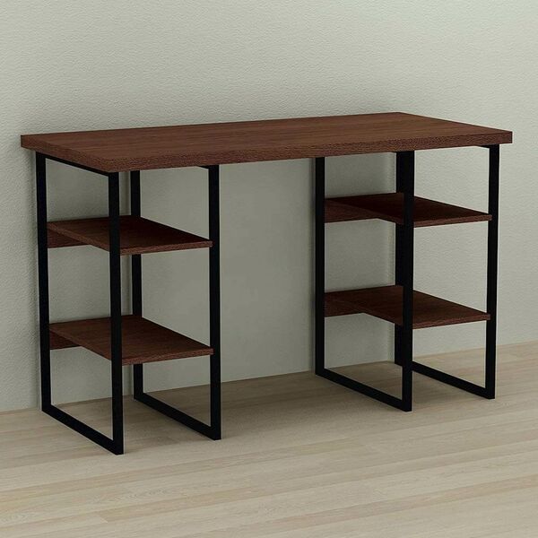 Стіл офісний Карен-4 венге, ТОВЩИНА СТІЛЬНИЦІ ДСП: 32 мм, ШИРИНА СТІЛЬНИЦІ: 140 см, ГЛИБИНА СТІЛЬНИЦІ: 70 см, КОЛІР МЕТАЛУ: ЧОРНИЙ, КОЛІР ДСП: ВЕНГЕ МАГИЯ