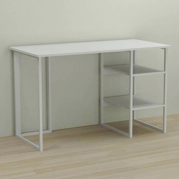 Стол офисный Кевин-2 белый, ТОЛЩИНА СТОЛЕШНИЦЫ ДСП: 16 мм, ШИРИНА СТОЛЕШНИЦЫ: 100 см, ГЛУБИНА СТОЛЕШНИЦЫ: 70 см, ЦВЕТ МЕТАЛЛА: БЕЛЫЙ, ЦВЕТ ДСП: БЕЛЫЙ