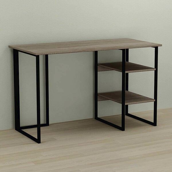 Стол офисный Кевин-2 трюфель, ТОЛЩИНА СТОЛЕШНИЦЫ ДСП: 16 мм, ШИРИНА СТОЛЕШНИЦЫ: 100 см, ГЛУБИНА СТОЛЕШНИЦЫ: 70 см, ЦВЕТ МЕТАЛЛА: ЧЕРНЫЙ, ЦВЕТ ДСП: ТРЮФЕЛЬ