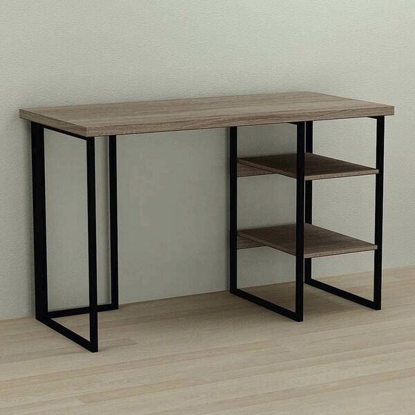 Стол офисный Кевин-2 трюфель, ТОЛЩИНА СТОЛЕШНИЦЫ ДСП: 32 мм, ШИРИНА СТОЛЕШНИЦЫ: 100 см, ГЛУБИНА СТОЛЕШНИЦЫ: 60 см, ЦВЕТ МЕТАЛЛА: ЧЕРНЫЙ, ЦВЕТ ДСП: ТРЮФЕЛЬ