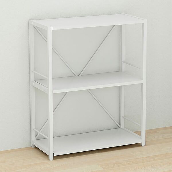 Этажерка на 3 полки Коннект-360 белый, ЦВЕТ МЕТАЛЛА: БЕЛЫЙ, ЦВЕТ ДСП: БЕЛЫЙ, изображение 2