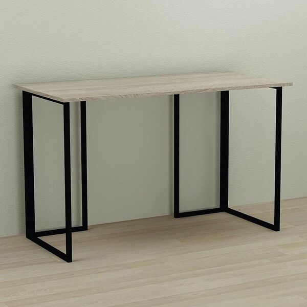 Стол письменный Ханна-1 сонома, ТОЛЩИНА СТОЛЕШНИЦЫ ДСП: 16 мм, ШИРИНА СТОЛЕШНИЦЫ: 120 см, ГЛУБИНА СТОЛЕШНИЦЫ: 60 см, ЦВЕТ МЕТАЛЛА: ЧЕРНЫЙ, ЦВЕТ ДСП: СОНОМА