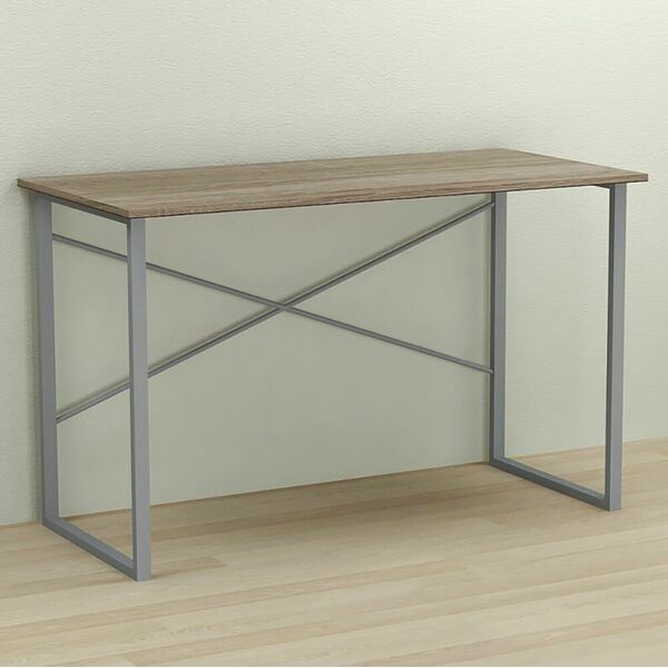 Письмовий стіл Дейв-1 трюфель, ТОВЩИНА СТІЛЬНИЦІ ДСП: 16 мм, ШИРИНА СТІЛЬНИЦІ: 120 см, ГЛИБИНА СТІЛЬНИЦІ: 70 см, КОЛІР МЕТАЛУ: СІРИЙ, КОЛІР ДСП: ТРЮФЕЛЬ, зображення 2