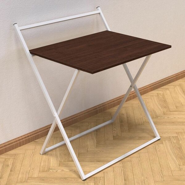 Письмовий стіл розкладний (трансформер) Компакт-1 (75см х 79 см х 72см) венге, ТОВЩИНА СТІЛЬНИЦІ ДСП: 16 мм, ШИРИНА СТІЛЬНИЦІ: 79 см, ГЛИБИНА СТІЛЬНИЦІ: 72 см, КОЛІР МЕТАЛУ: БІЛИЙ, КОЛІР ДСП: ВЕНГЕ МАГИЯ, зображення 2