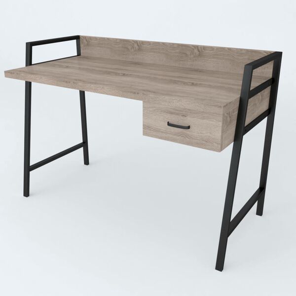 Стол письменный Форт-1 трюфель, ТОЛЩИНА СТОЛЕШНИЦЫ ДСП: 32 мм, ШИРИНА СТОЛЕШНИЦЫ: 120 см, ГЛУБИНА СТОЛЕШНИЦЫ: 60 см, ЦВЕТ МЕТАЛЛА: ЧЕРНЫЙ, ЦВЕТ ДСП: ТРЮФЕЛЬ